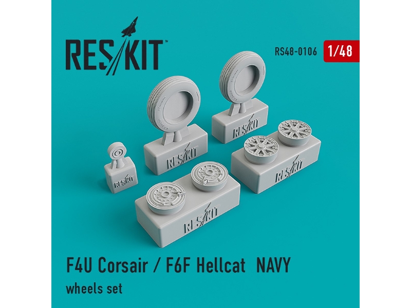 F4u Corsair / F6f Hellcat Navy Wheels Set - zdjęcie 1