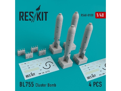 Bl755 Cluster Bomb (4 Pcs) (, Jaguar, Harrier, Phantom, Mig-27) - zdjęcie 1