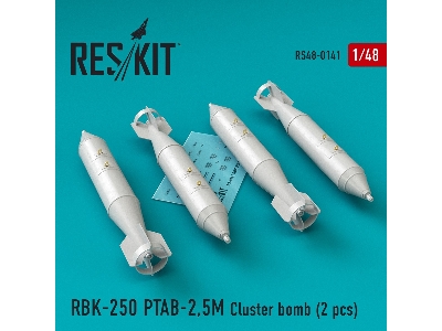 Rbk-250 Ptab-2,5m Cluster Bomb (4 Pcs) (Su-7, Su-17, Su-22, Su-24, Su-25, Su-34, Mig-21, Mig-27) - zdjęcie 1