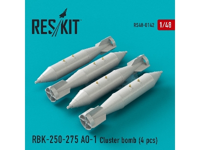 Rbk-250-275 Ao-1 Cluster Bomb (4 Pcs) (Su-7, Su-17, Su-22, Su-24, Su-25, Su-34, Mig-21, Mig-27) - zdjęcie 1