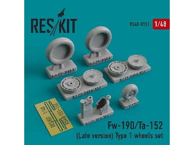 Fw-190/Ta-152 (Late Version) Type 1 Wheels Set - zdjęcie 1