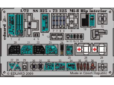  Mi-8 Hip interior S. A. 1/72 - Hobby Boss - blaszki - zdjęcie 1