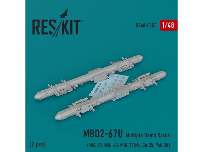 Mbd2-67u (2 Pcs) Multiple Bomb Racks (Mig-21, Mig-23, Mig-27(&#1052;), Mig-29&#1050;, Su-25, Yak-38) - zdjęcie 1