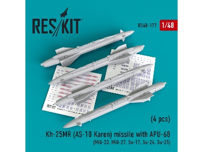 Kh-25mr (As-10 Karen) Missile With Apu-68 (4 Pcs) (Mig-23, Mig-27, Su-17, Su-24, Su-25) - zdjęcie 1