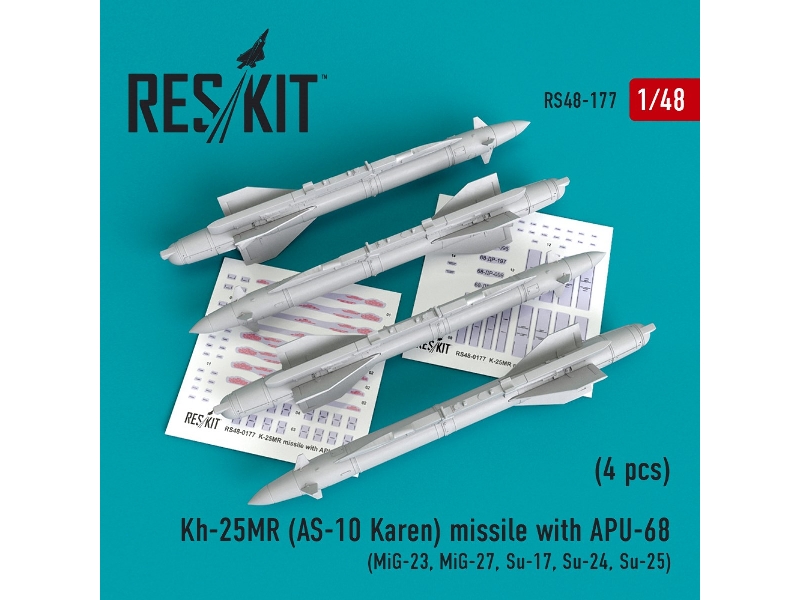 Kh-25mr (As-10 Karen) Missile With Apu-68 (4 Pcs) (Mig-23, Mig-27, Su-17, Su-24, Su-25) - zdjęcie 1