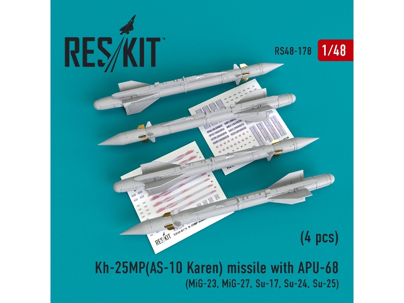 Kh-25mp(As-10 Karen) Missile With Apu-68 (4 Pcs) (Mig-23, Mig-27, Su-17, Su-24, Su-25) - zdjęcie 1 Kh-25mp(As-10 Karen) Missile With Apu-68 (4 Pcs) (Mig-23, Mig-27, Su-17, Su-24, Su-25) - zdjęcie 1