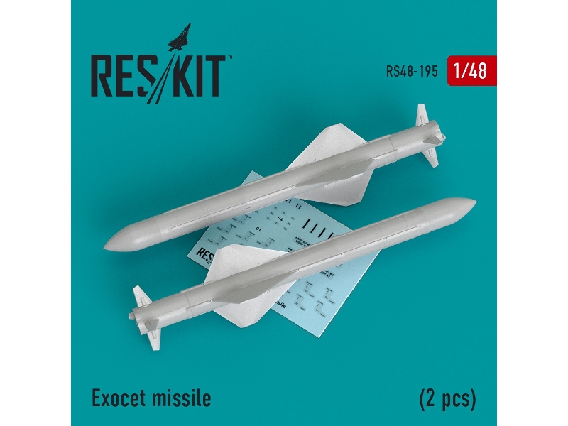 Exocet Missile (2 Pcs) (Super Etendart, Mirage 2000) - zdjęcie 1 Exocet Missile (2 Pcs) (Super Etendart, Mirage 2000) - zdjęcie 1
