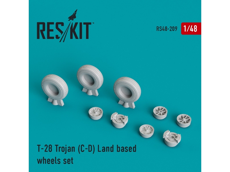 T-28 Trojan (C-d) Land Based Wheels Set - zdjęcie 1 T-28 Trojan (C-d) Land Based Wheels Set - zdjęcie 1