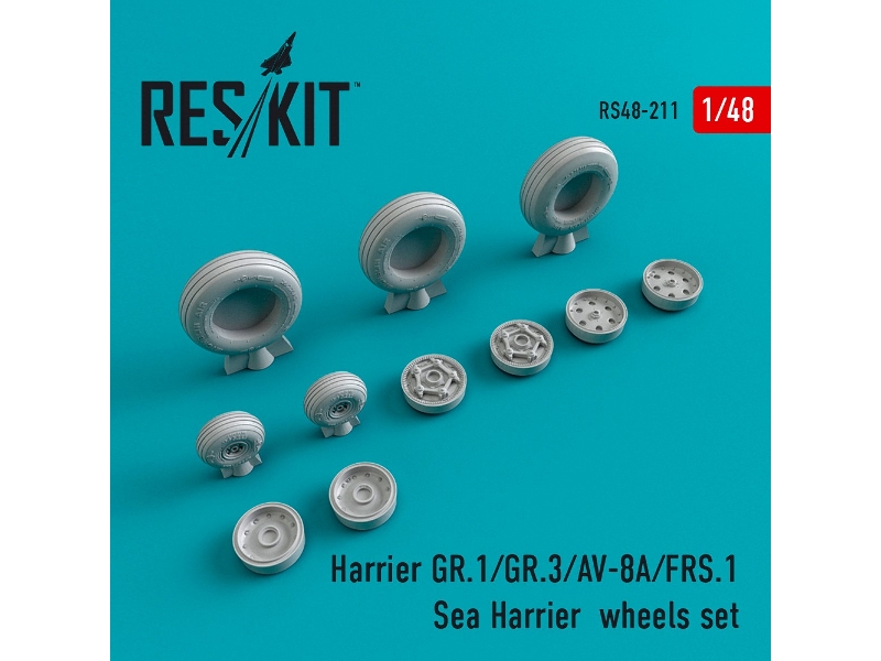Harrier Gr.1/Gr.3/Av-8a/Frs.1/Sea Harrier Wheels Set - zdjęcie 1 Harrier Gr.1/Gr.3/Av-8a/Frs.1/Sea Harrier Wheels Set - zdjęcie 1