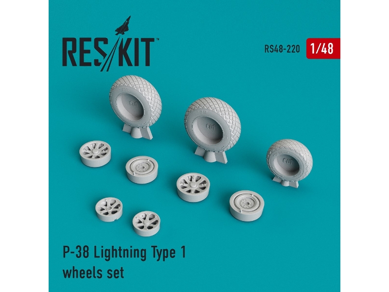 P-38 Lightning Type 1 Wheels Set - zdjęcie 1 P-38 Lightning Type 1 Wheels Set - zdjęcie 1