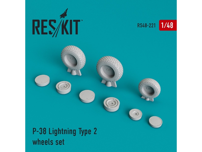 P-38 Lightning Type 2 Wheels Set - zdjęcie 1 P-38 Lightning Type 2 Wheels Set - zdjęcie 1