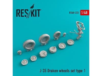 J-35 Draken Type 1 Wheels Set - zdjęcie 1