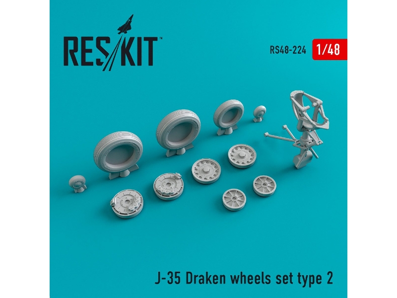 J-35 Draken Type 2 Wheels Set - zdjęcie 1