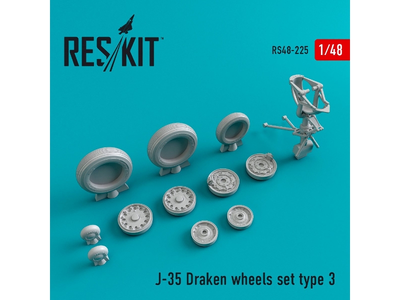 J-35 Draken Type 3 Wheels Set - zdjęcie 1 J-35 Draken Type 3 Wheels Set - zdjęcie 1