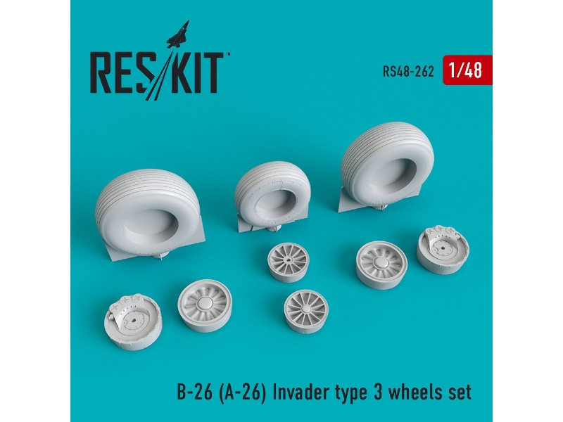 B-26 (A-26) Invader Type 3 Wheels Set - zdjęcie 1 B-26 (A-26) Invader Type 3 Wheels Set - zdjęcie 1