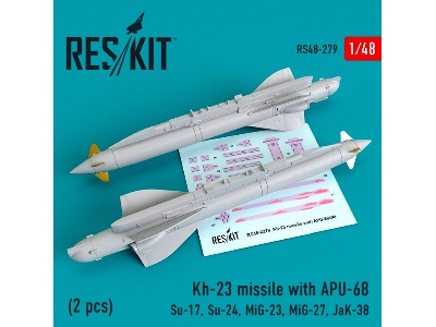 Kh-23 Missile With Apu-68 2 Pcs Su-17, Su-24, Mig-23, Mig-27, Jak-38 - zdjęcie 1