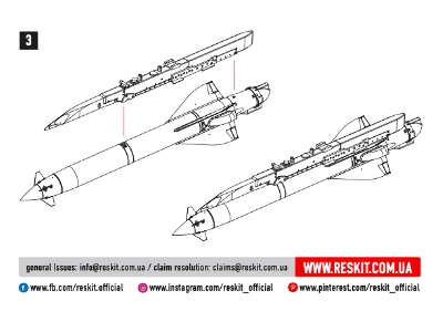 Kh-23 Missile With Apu-68 2 Pcs Su-17, Su-24, Mig-23, Mig-27, Jak-38 - zdjęcie 3