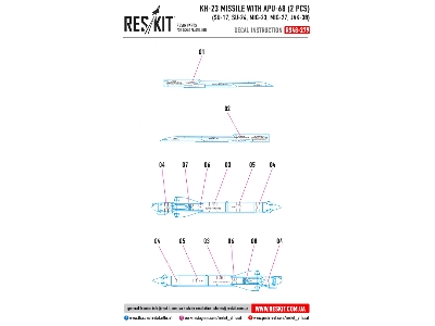 Kh-23 Missile With Apu-68 2 Pcs Su-17, Su-24, Mig-23, Mig-27, Jak-38 - zdjęcie 4
