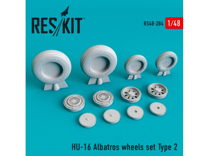 Hu-16 Albatros Wheels Set Type 2 - zdjęcie 1 Hu-16 Albatros Wheels Set Type 2 - zdjęcie 1