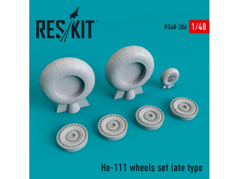 He-111 Wheels Set Late Type - zdjęcie 1