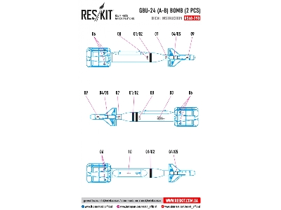 Gbu-24 A-b Bomb 2 Pcs A-6, A-10, F-14, F-15, F-16, F/A-18, F-111, Mirage 2000 - zdjęcie 3