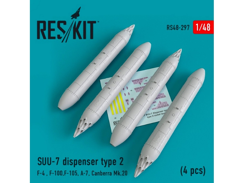 Suu-7 Dispenser Type 2 4 Pcs F-4, F-100, F-105, A-7, Canberra Mk.20 - zdjęcie 1 Suu-7 Dispenser Type 2 4 Pcs F-4, F-100, F-105, A-7, Canberra Mk.20 - zdjęcie 1