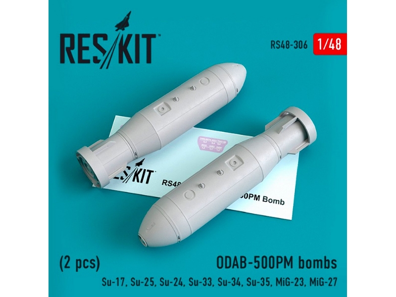 Odab-500pm Bombs 2pcs Su-17, Su-25, Su-24, Su-33, Su-34, Su-35, Mig-23, Mig-27 - zdjęcie 1