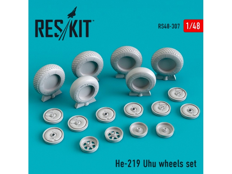 He-219 Uhu Wheels Set - zdjęcie 1