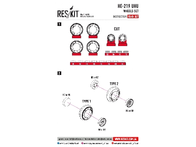 He-219 Uhu Wheels Set - zdjęcie 2