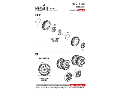 He-219 Uhu Wheels Set - zdjęcie 3