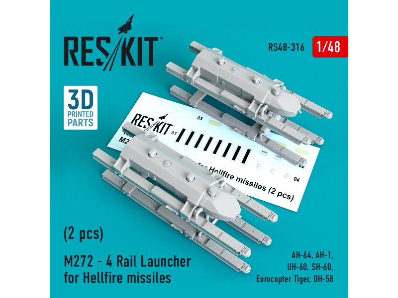 M272 - 4 Rail Launcher For Hellfire Missiles (2 Pcs) (Ah-64, Ah-1, Uh-60, Sh-60, Eurocopter Tiger, Oh-58) - zdjęcie 1 M272 - 4 Rail Launcher For Hellfire Missiles (2 Pcs) (Ah-64, Ah-1, Uh-60, Sh-60, Eurocopter Tiger, Oh-58) - zdjęcie 1