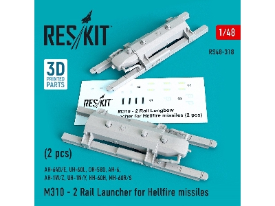 M310 - 2 Rail Launcher For Hellfire Missiles (2 Pcs) (Ah-64d/E, Uh-60l, Oh-58d, Ah-6, Ah-1w/Z, Uh-1n/Y, Hh-60h, Mh-60r/S) - zdję