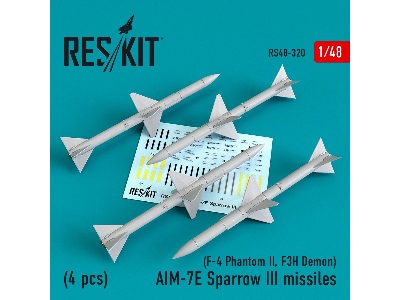 Aim-7e Sparrow Iii Missiles 4pcs F-4 Phantom Ii, F3h Demon - zdjęcie 1
