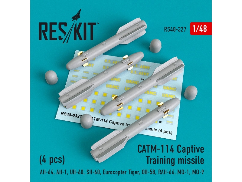 Catm-114 Captive Training Missiles (4 Pcs) (Ah-64, Ah-1, Uh-60, Sh-60, Eurocopter Tiger, Oh-58, Rah-66, Mq-1, Mq-9) - zdjęcie 1