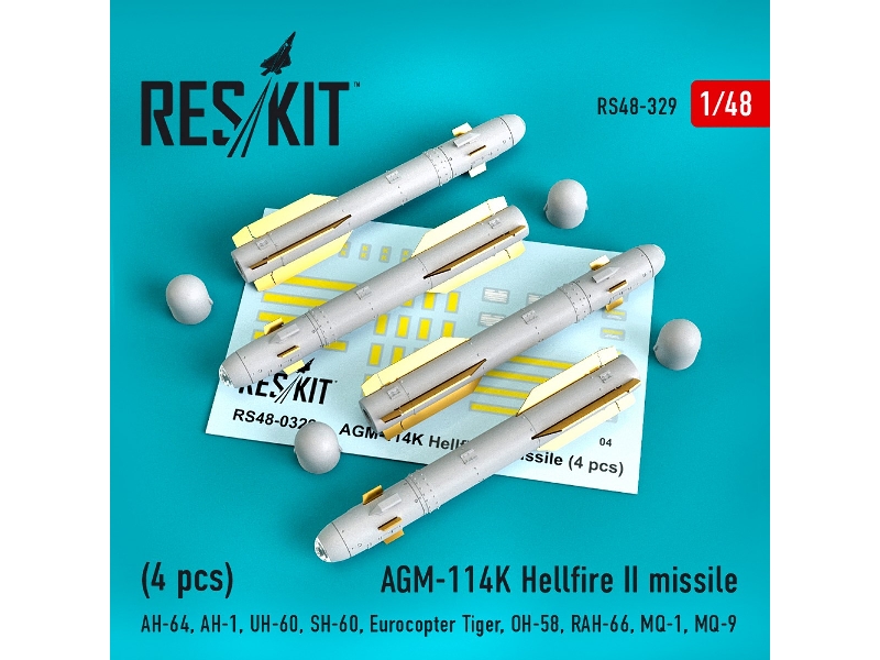 Agm-114k Hellfire Ii Missiles (4 Pcs) (Ah-64, Ah-1, Uh-60, Sh-60, Eurocopter Tiger, Oh-58, Rah-66, Mq-1, Mq-9) - zdjęcie 1 Agm-114k Hellfire Ii Missiles (4 Pcs) (Ah-64, Ah-1, Uh-60, Sh-60, Eurocopter Tiger, Oh-58, Rah-66, Mq-1, Mq-9) - zdjęcie 1