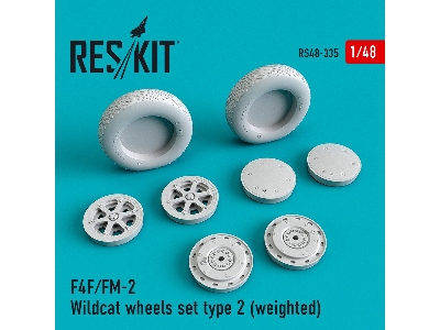 F4f/Fm-2 Wildcat Wheels Set Type 2 Weighted - zdjęcie 1