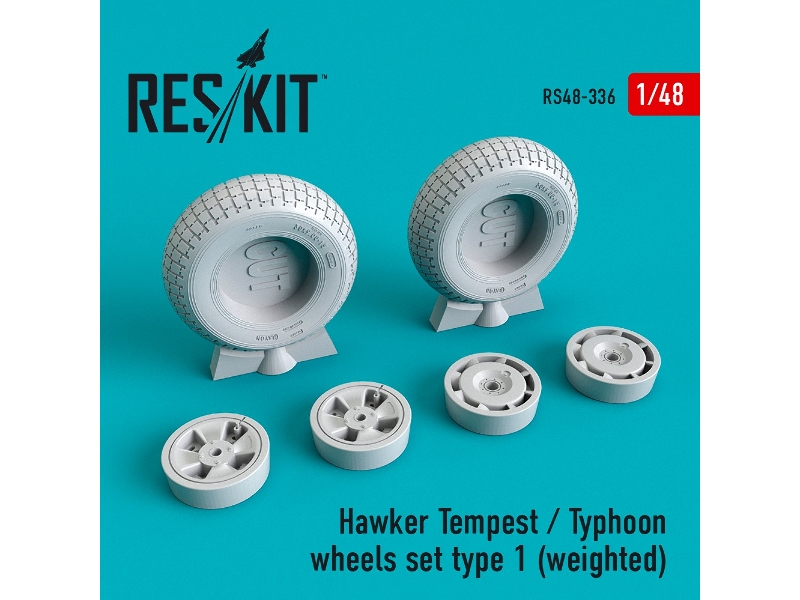 Hawker Tempest/Typhoon Wheels Set Type 1 (Weighted) - zdjęcie 1 Hawker Tempest/Typhoon Wheels Set Type 1 (Weighted) - zdjęcie 1