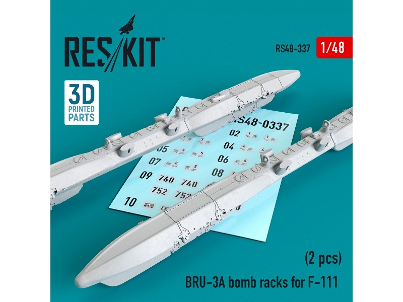 Bru-3a Bomb Racks For F-111 2 Pcs 3d Printing - zdjęcie 1
