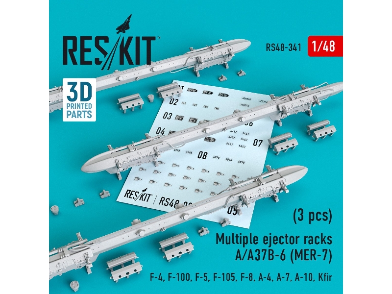 Multiple Ejector Racks A/A37b-6 (Mer-7) (3 Pcs) (F-4, F-100, F-5, F-105, F-8, A-4, A-7, A-10, Kfir) - zdjęcie 1 Multiple Ejector Racks A/A37b-6 (Mer-7) (3 Pcs) (F-4, F-100, F-5, F-105, F-8, A-4, A-7, A-10, Kfir) - zdjęcie 1