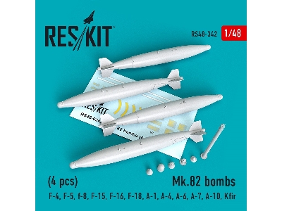 Mk.82 Bombs (4pcs)(F-4, F-5, F-8, F-15, F-16, F-18, A-1, A-4, A-6, A-7, A-10, Kfir) - zdjęcie 1