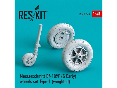 Messerschmitt Bf-109f (G Early) Wheels Set Type 1 (Weighted) - zdjęcie 1