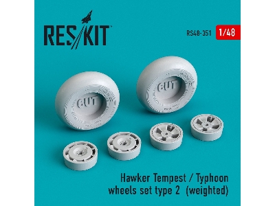 Hawker Tempest/Typhoon Wheels Set Type 2 (Weighted) - zdjęcie 1