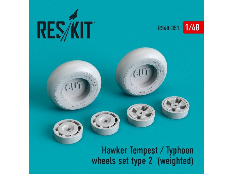 Hawker Tempest/Typhoon Wheels Set Type 2 (Weighted) - zdjęcie 1 Hawker Tempest/Typhoon Wheels Set Type 2 (Weighted) - zdjęcie 1