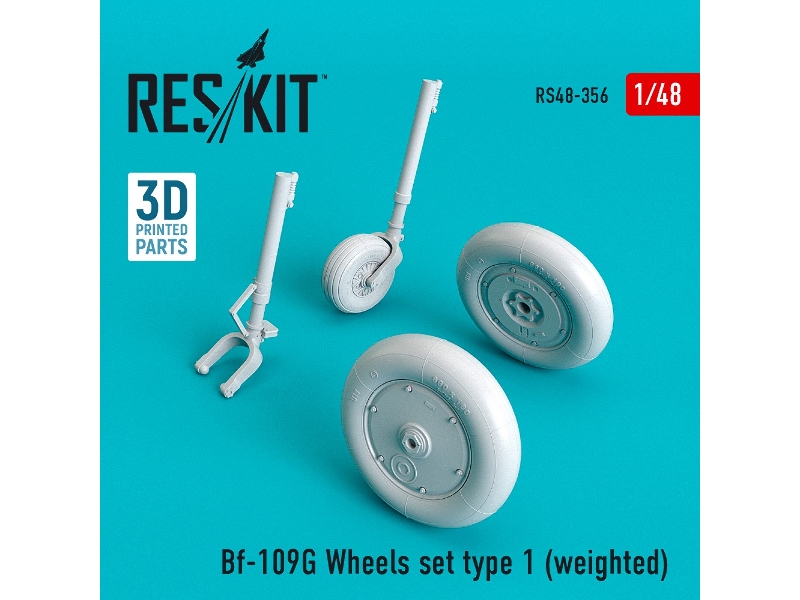 Bf-109g Wheels Set Type 1 (Weighted) - zdjęcie 1 Bf-109g Wheels Set Type 1 (Weighted) - zdjęcie 1