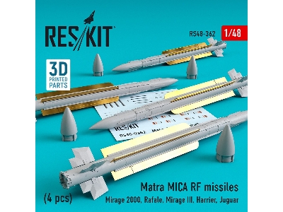 Matra Mica Rf Missiles (4 Pcs) (Mirage 2000, Rafale, Mirage Iii, Harrier, Jaguar) - zdjęcie 1