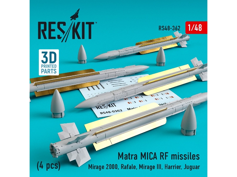 Matra Mica Rf Missiles (4 Pcs) (Mirage 2000, Rafale, Mirage Iii, Harrier, Jaguar) - zdjęcie 1 Matra Mica Rf Missiles (4 Pcs) (Mirage 2000, Rafale, Mirage Iii, Harrier, Jaguar) - zdjęcie 1
