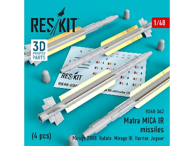 Matra Mica Ir Missiles (4 Pcs) (Mirage 2000, Rafale, Mirage Iii, Harrier, Jaguar) - zdjęcie 1