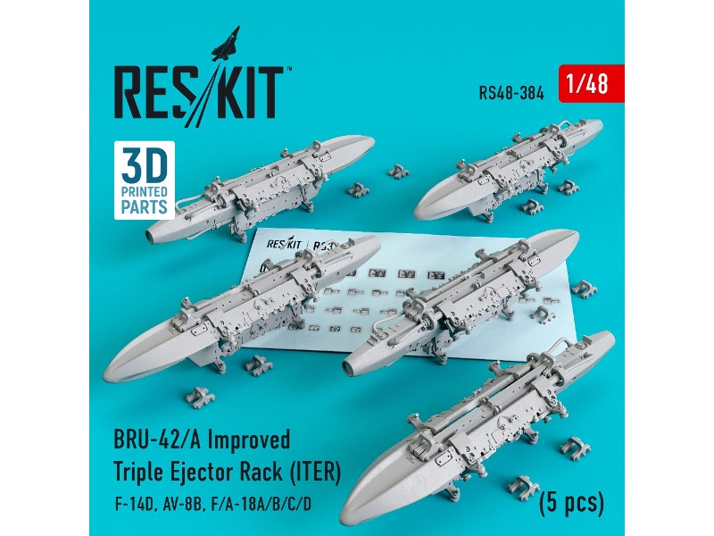 Bru-42/ A Improved Triple Ejector Rack Iter 5 Pcs F-14d, Av-8b, F/ A-18a/ B/ C/ D - zdjęcie 1 Bru-42/ A Improved Triple Ejector Rack Iter 5 Pcs F-14d, Av-8b, F/ A-18a/ B/ C/ D - zdjęcie 1
