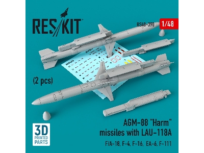 Agm-88 Harm Missiles With Lau-118a 2 Pcs F/A-18, F-4, F-16, Ea-6, F-111 - zdjęcie 1