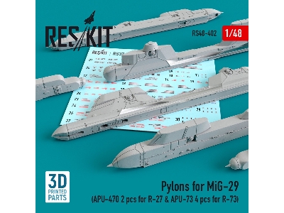 Pylons For Mig-29 Apu-470 2 Pcs For R-27 & Apu-73 2 Pcs For R-73 - zdjęcie 1